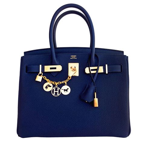 hermes blue hand bag|birkin bag navy blue.